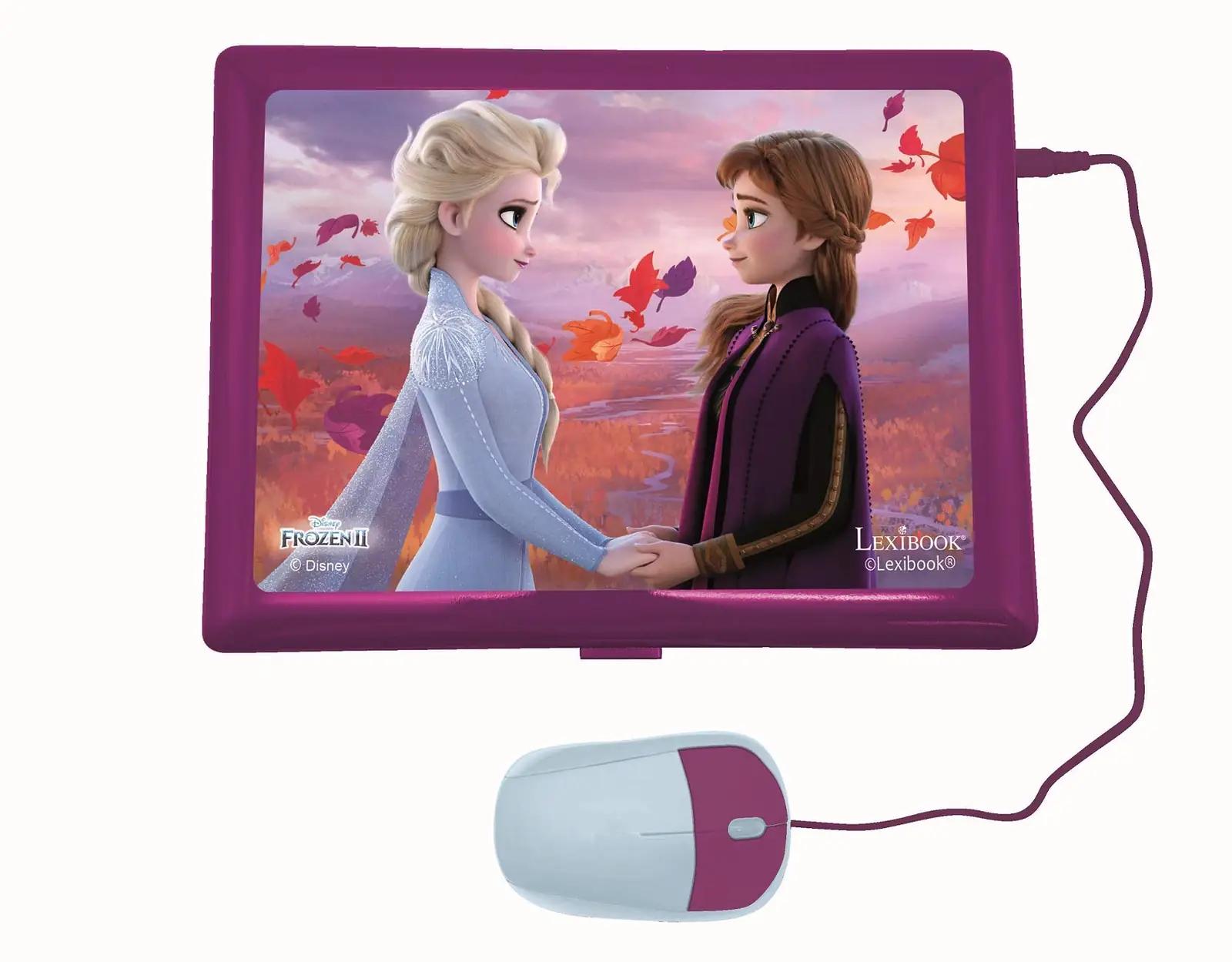 Lexibook Frozen II õppiv sülearvuti lastele – kahekeelne mänguõpe – pakend ja tarvikud