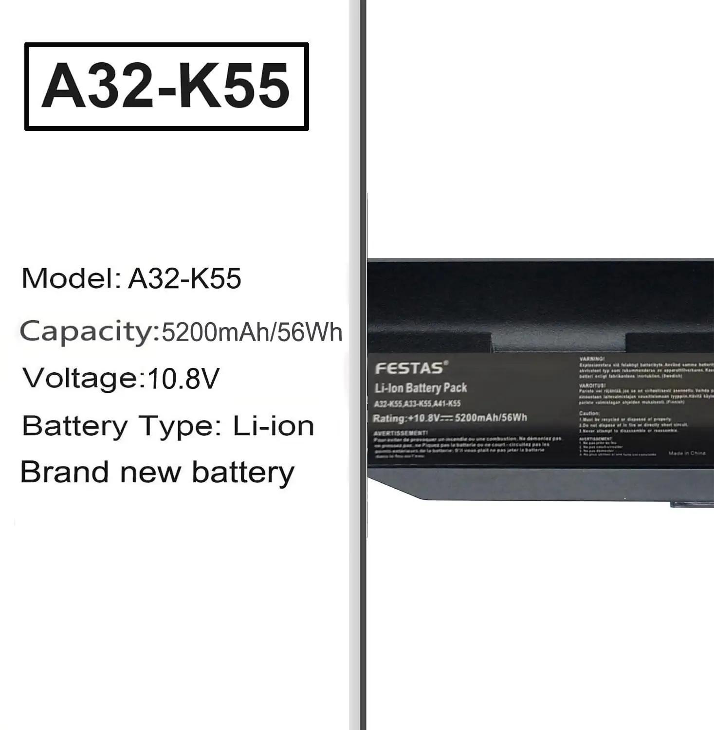 FESTAS vastupidav sülearvutiaku 5200 mAh – asendus ASUSile – pilt 7