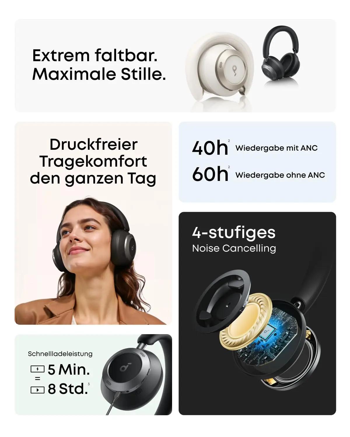 soundcore mugav üleõlakõrvakate LDAC ja 60h akuga – pilt 6