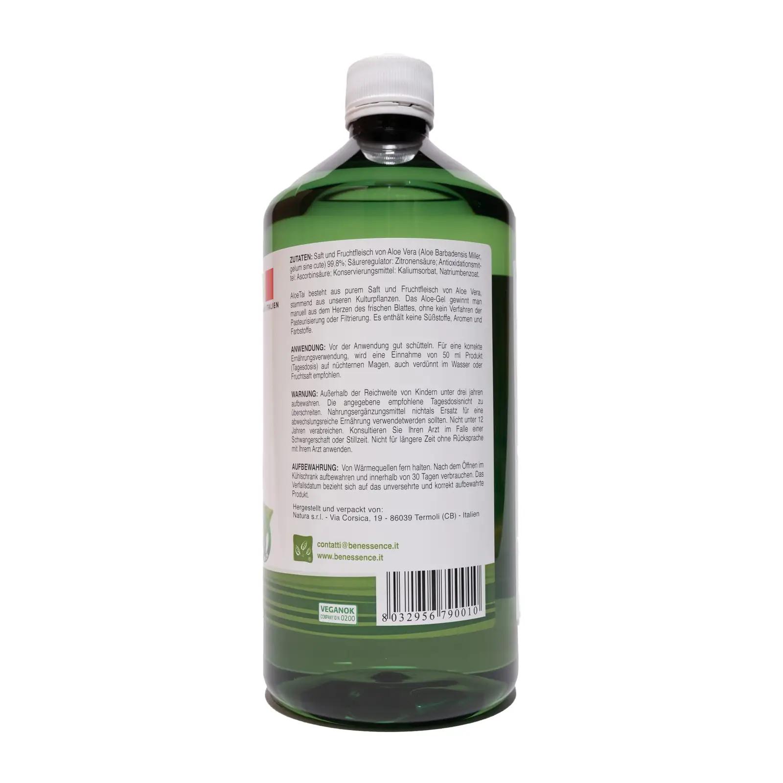 Benessence Aloe Vera mahl 3 L — puhas naturaalse tekstuuriga – pakend ja tarvikud