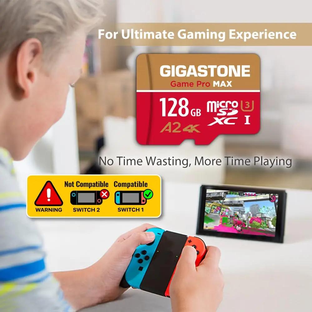Gigastone 128GB MicroSD — kiire ja vastupidav mängukaart – lisavaade