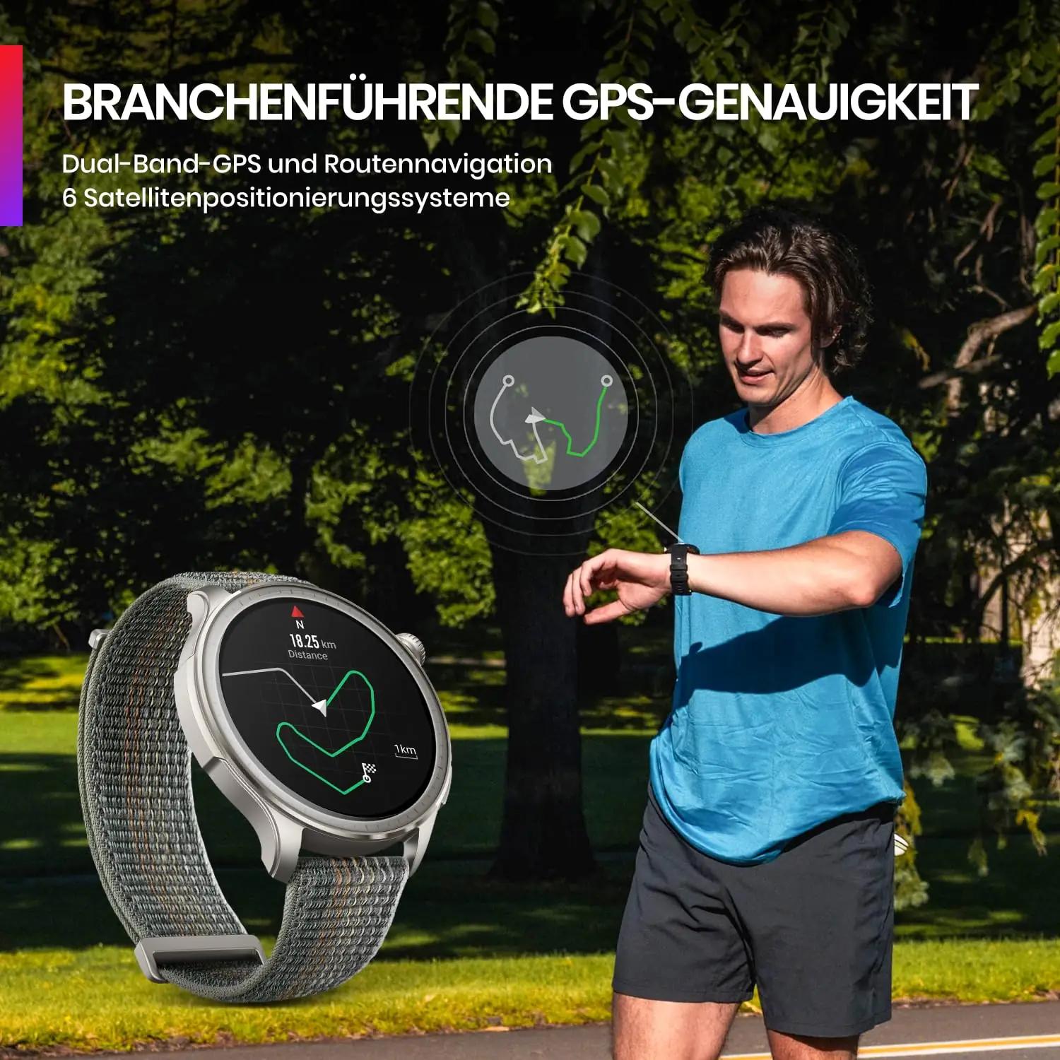 Amazfit stiilne nailonrihmaga nutikell – pika akuajaga – pilt 8