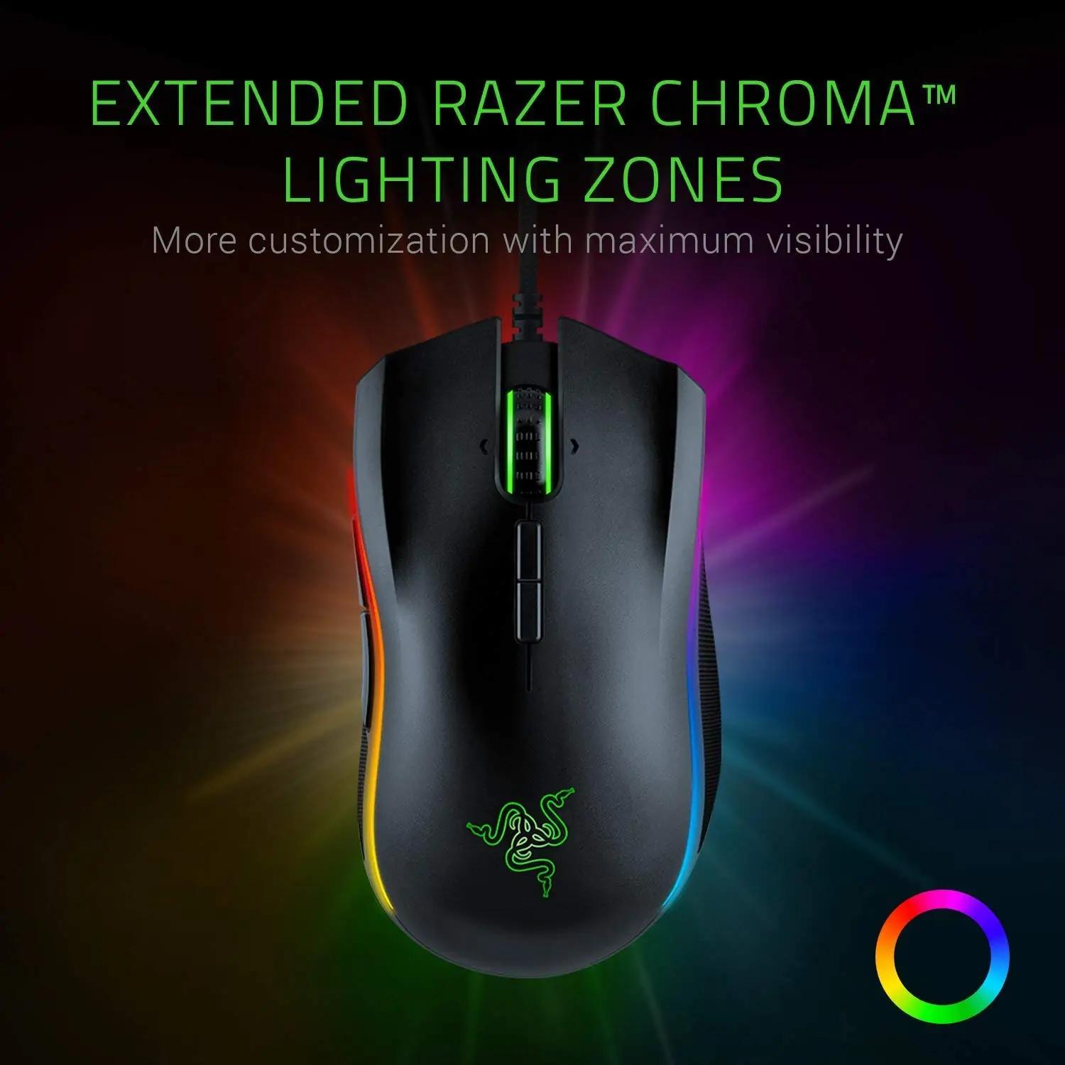 Razer ergonoomiline mänguhiir — täpne optiline sensor ja RGB – lisavaade