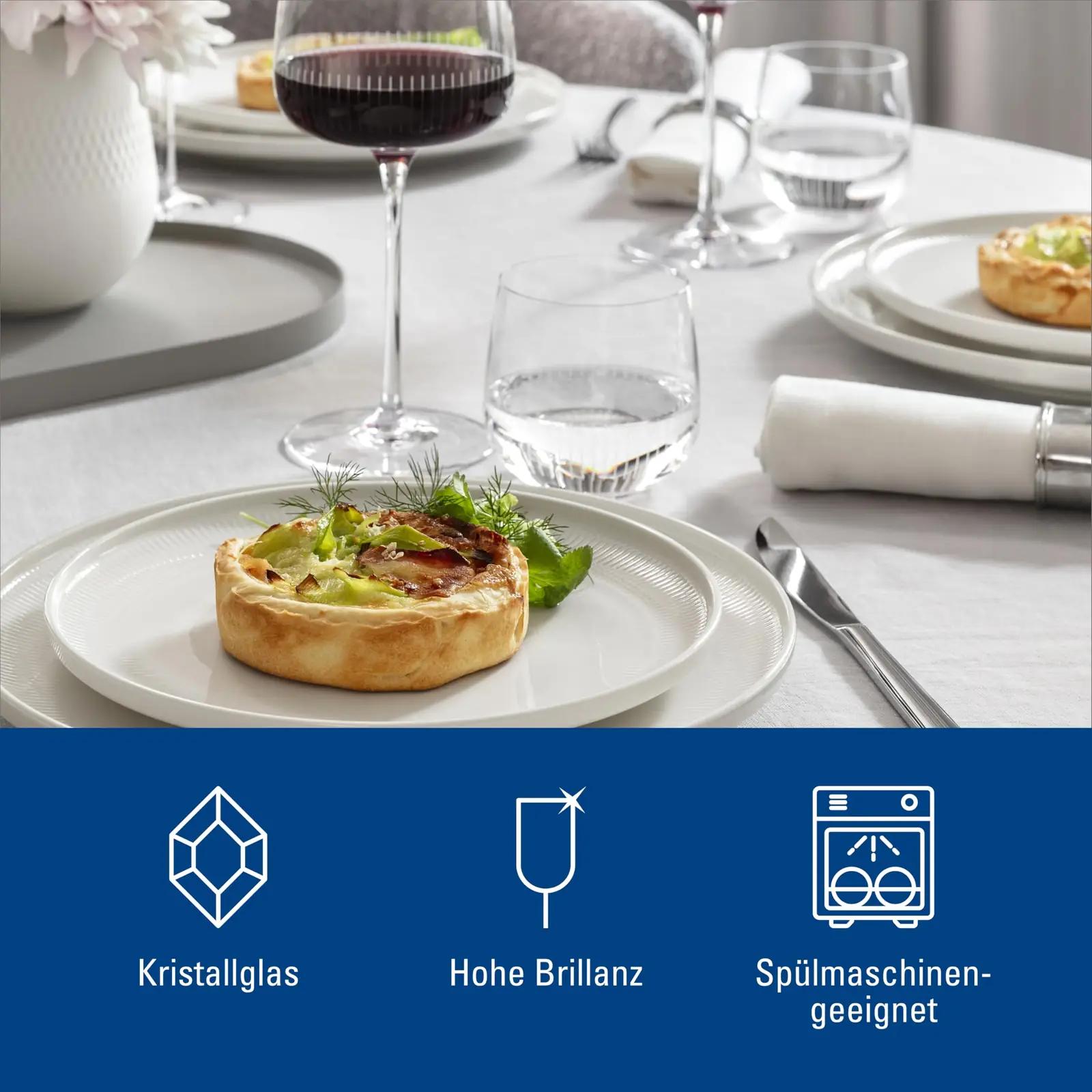 Villeroy & Boch klaasikomplekt Afina — stiilne veiniklaaside – detailne vaade
