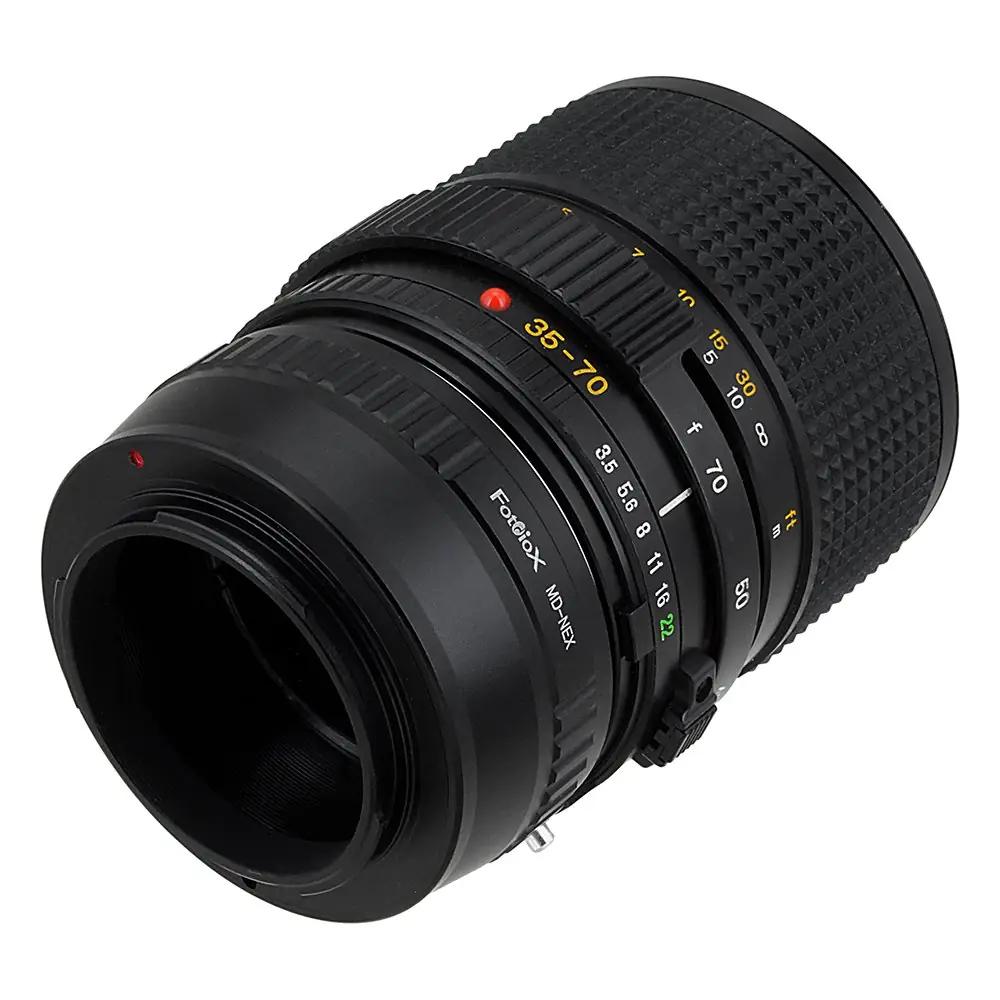 Fotodiox alumiiniumist adapter Minolta MD objektiividele Sony – kasutusnäide