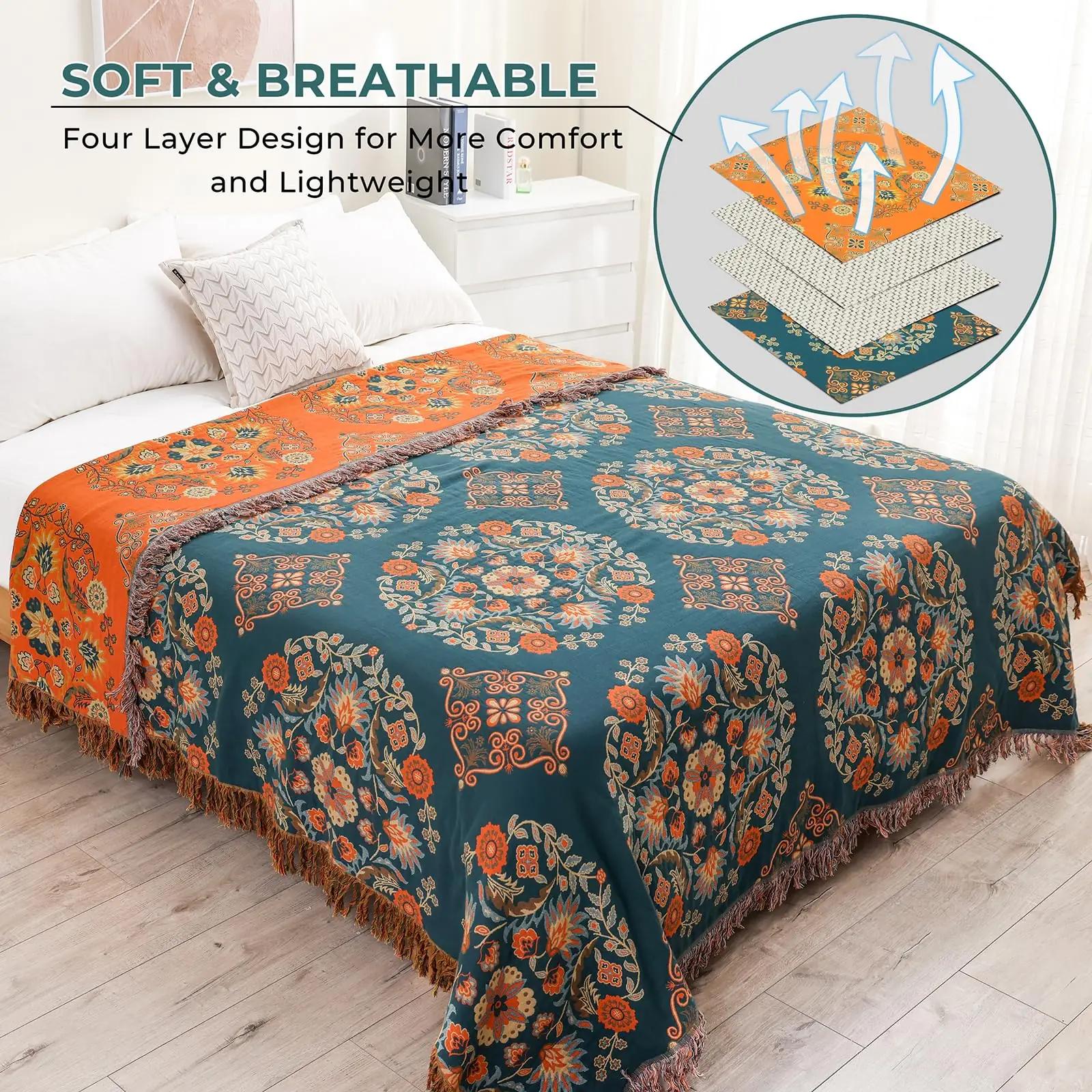 HOORDRY puuvillane päevatekk 150×200 cm — boho muster – pilt 6