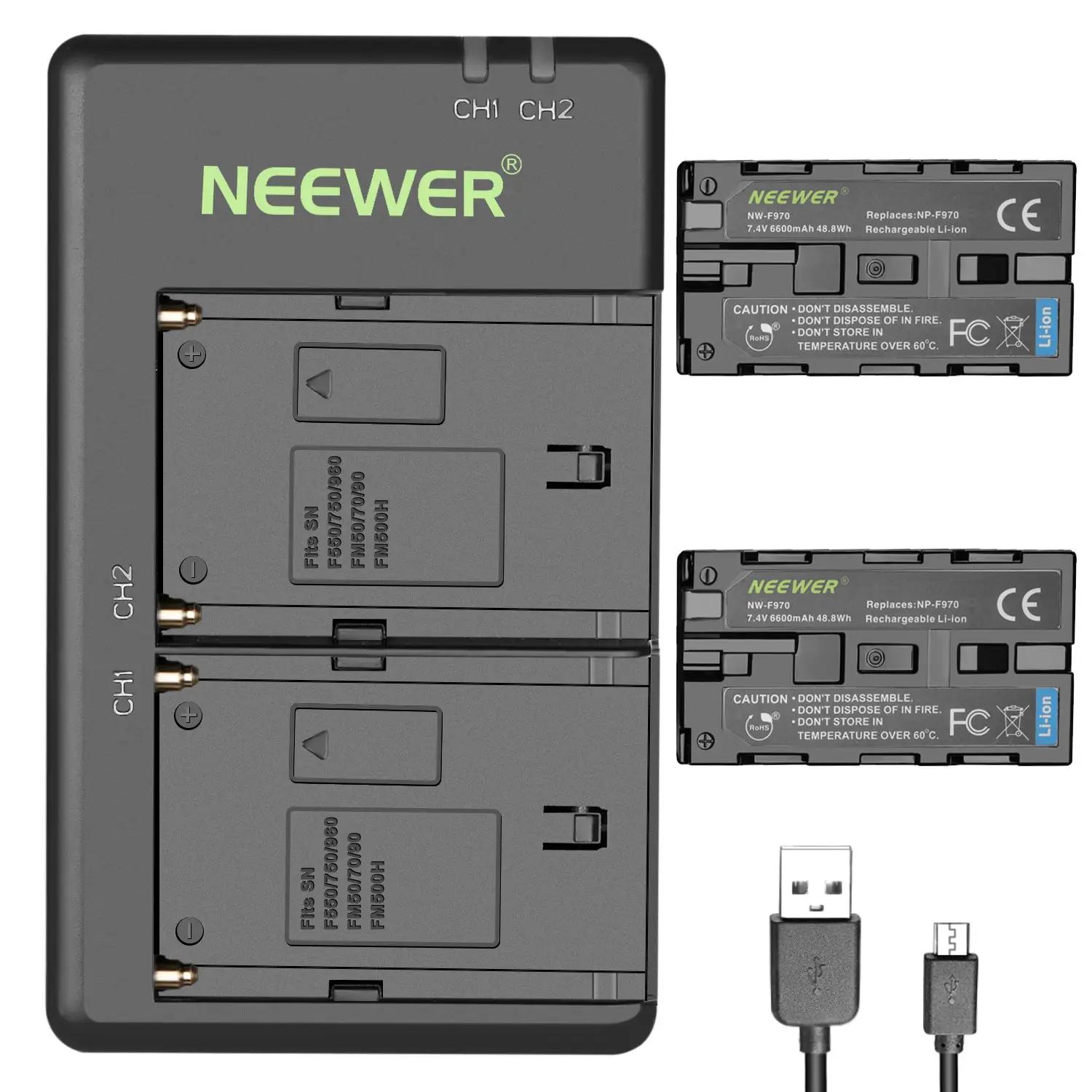 NEEWER vastupidav 6600mAh akupakk ja USB-laadija kingituseks – detailne vaade