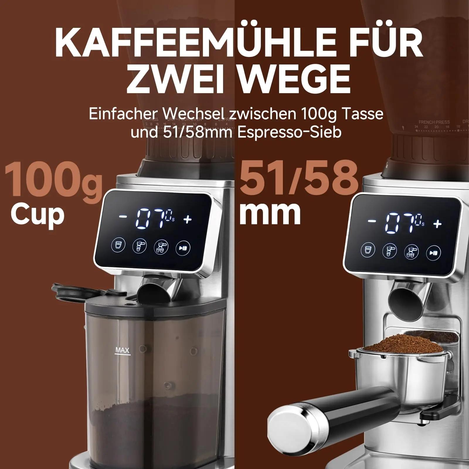 AMZCHEF roostevaba kohviveski – elektrilised koonilised veski – pilt 7