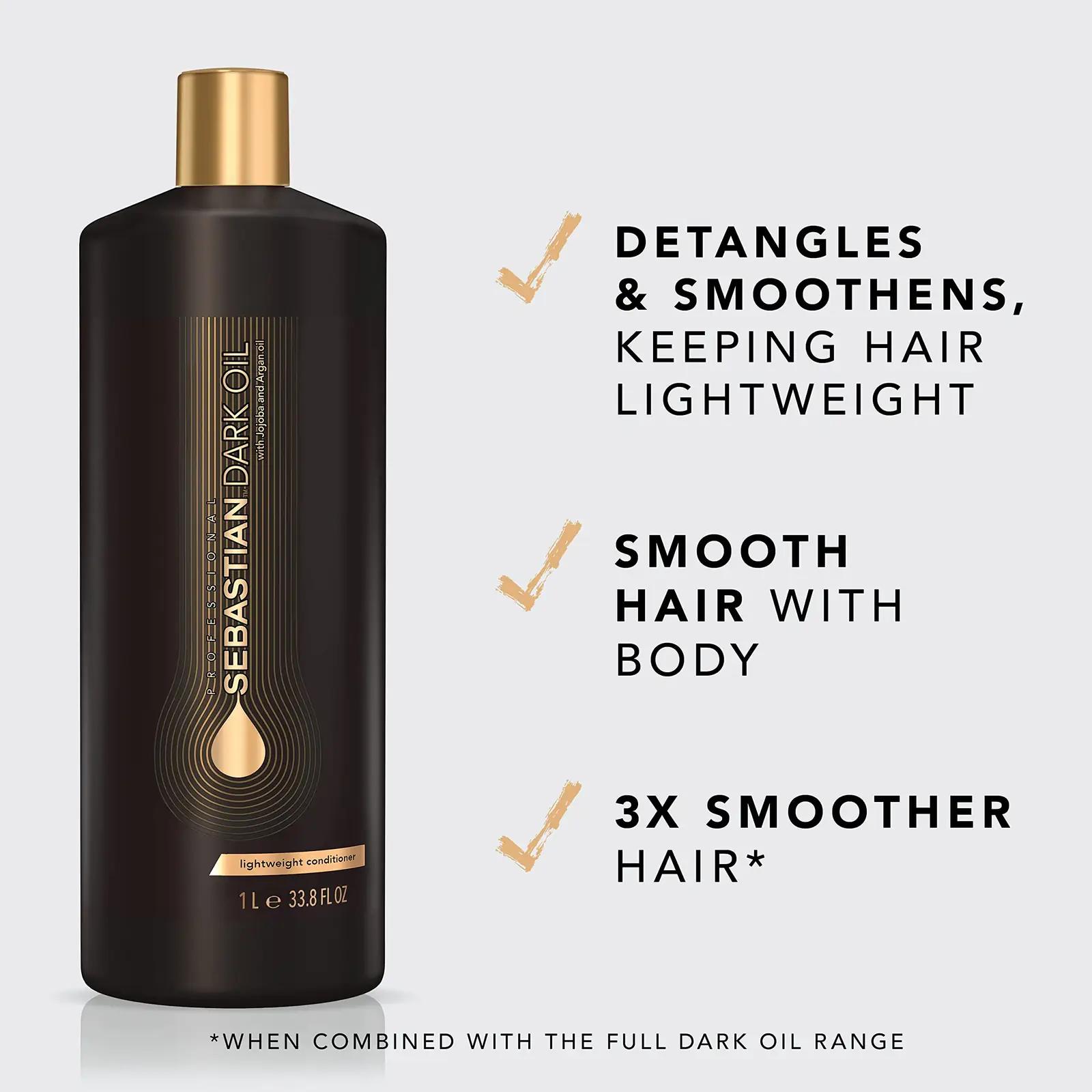 SEBASTIAN luksuslik juukseõli-conditioner – 1L hooldus – pakend ja tarvikud