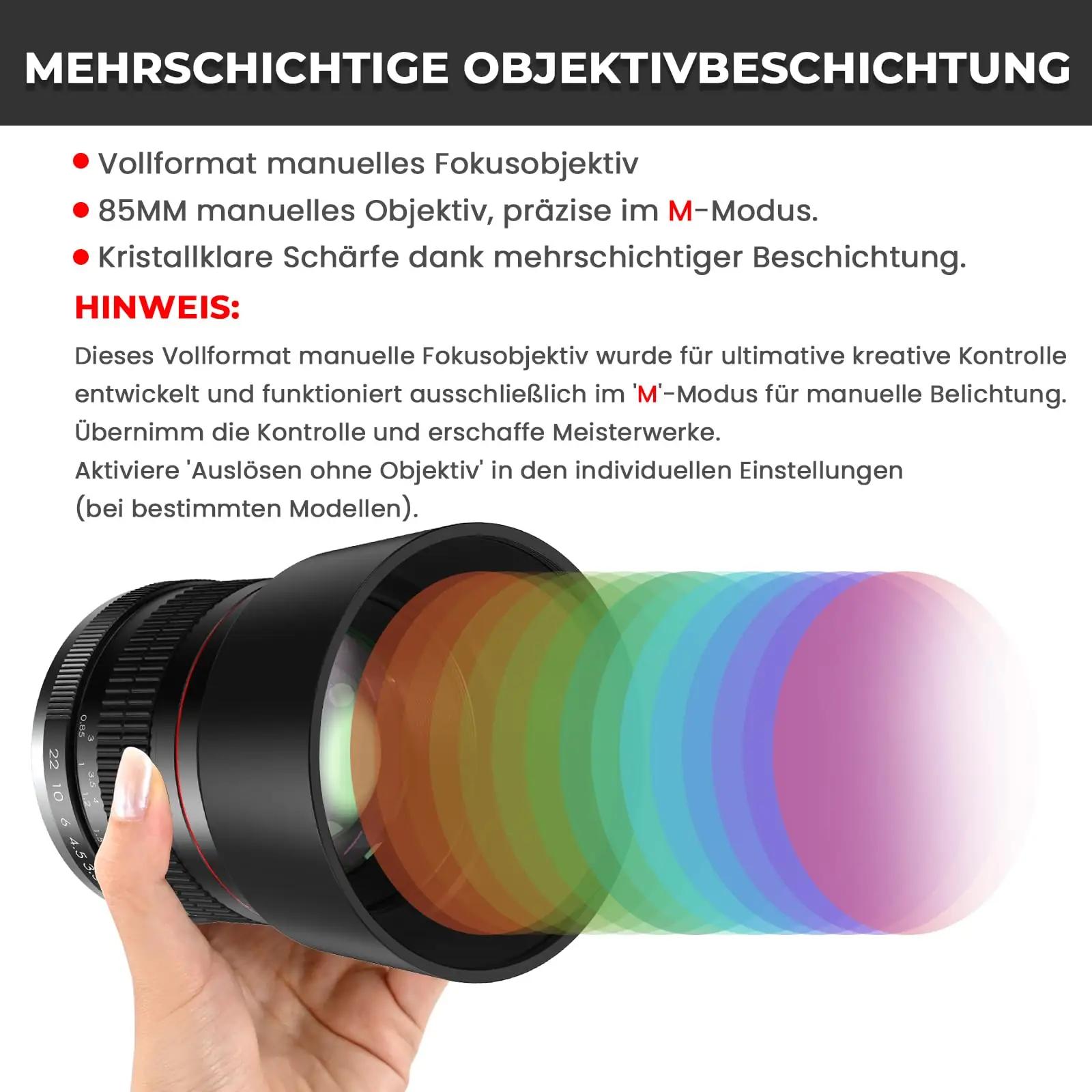 lightdow 85mm F1.8 portreeobjektiiv – kerge ja terav – lisavaade