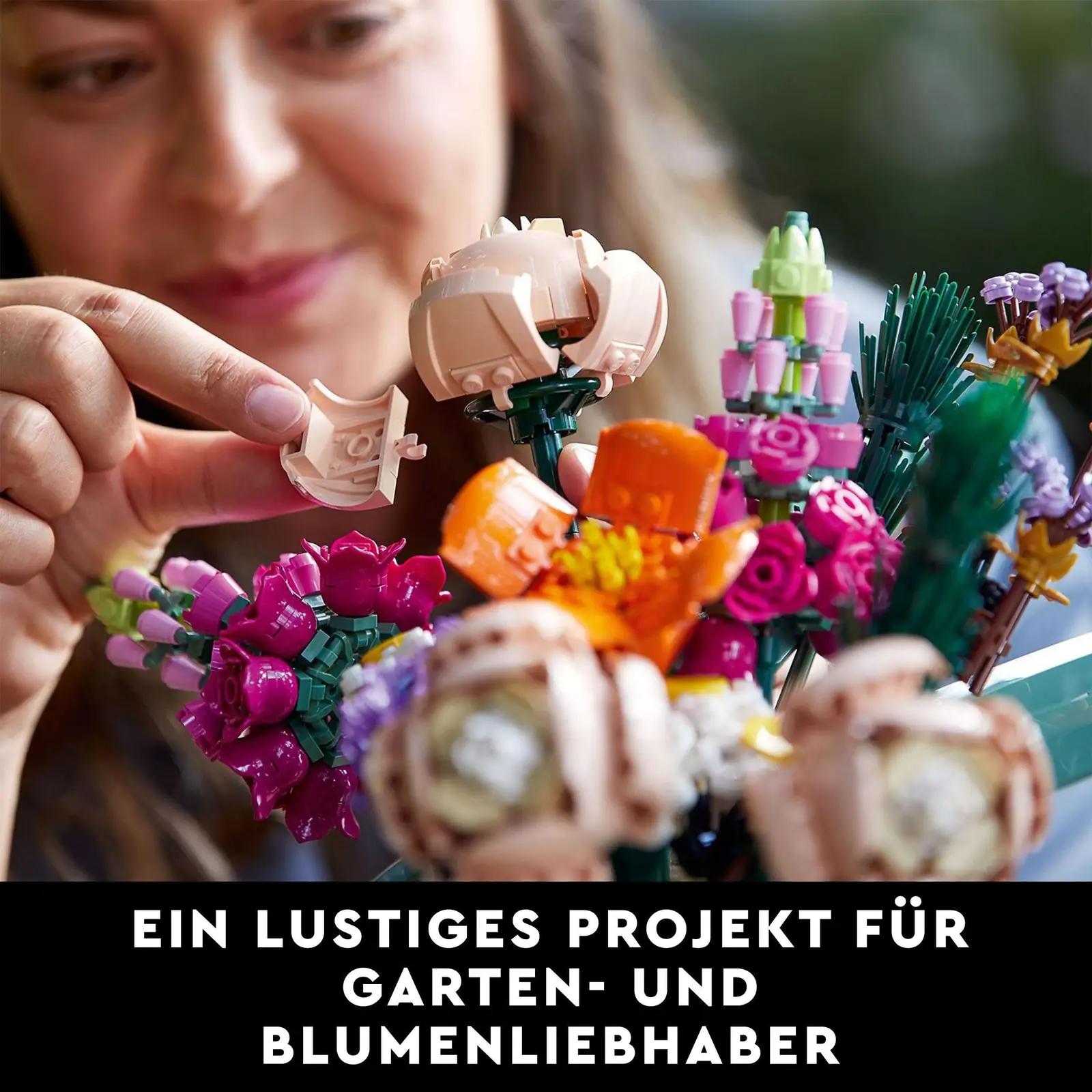 LEGO dekoratiivne plastiklille kimp — koduaksessuaar ja kingiidee – lisavaade