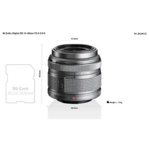 OM SYSTEM EZ-M1442-2 R kaameraobjektiivid – detailne lähivaade