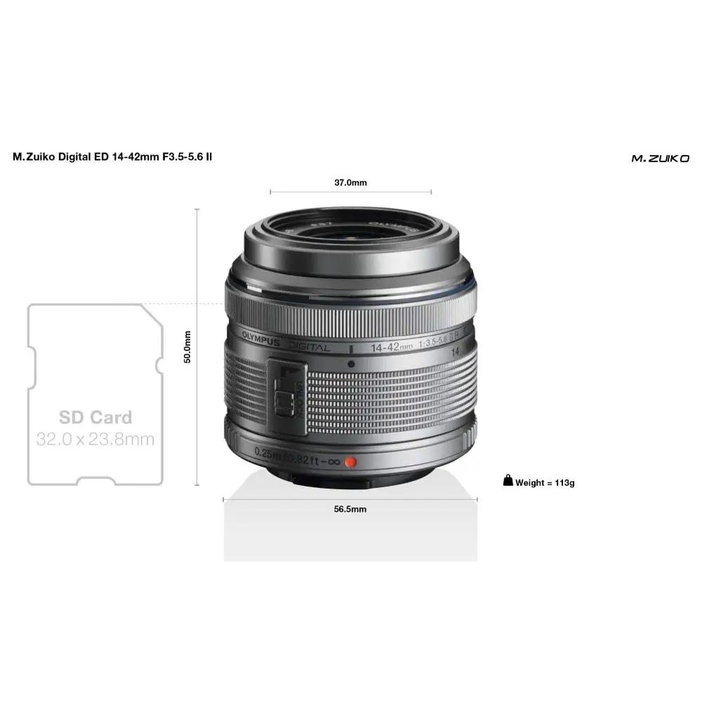 OM SYSTEM EZ-M1442-2 R kaameraobjektiivid – detailne lähivaade