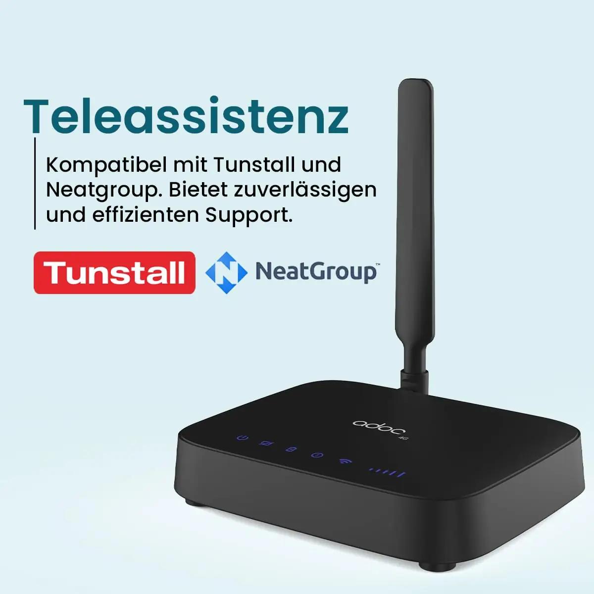 ADOC Voice Box V4 — mobiilne FXS-ühendus ja WLAN-hotspot – pakend ja tarvikud