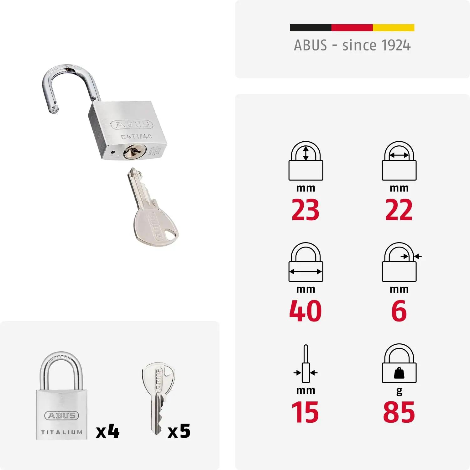 ABUS Titalium 4-osaline kaitsev ripats charm — kergest – kasutusnäide