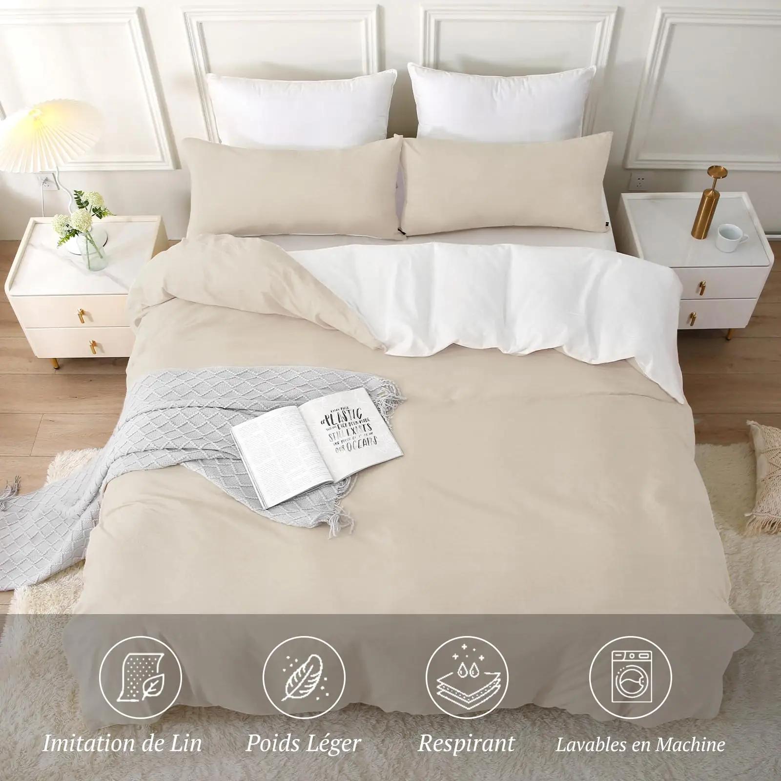 SOULFUL puuvillane voodipesu – soe kamelibeige komplekt – lisavaade