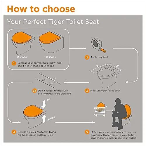 Tiger lapseintegreeritud WC-iste, must thermosplast mugavus – pilt 13