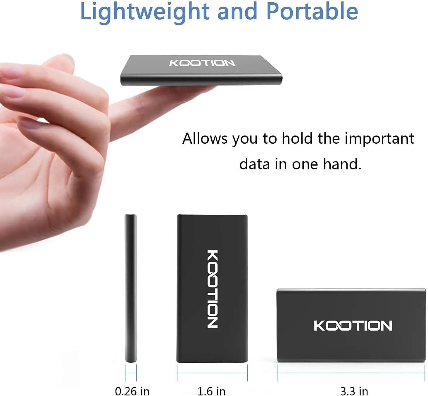 KOOTION väike ja kiire 500 GB SSD — kaasaskantav ja vastupidav – pilt 6