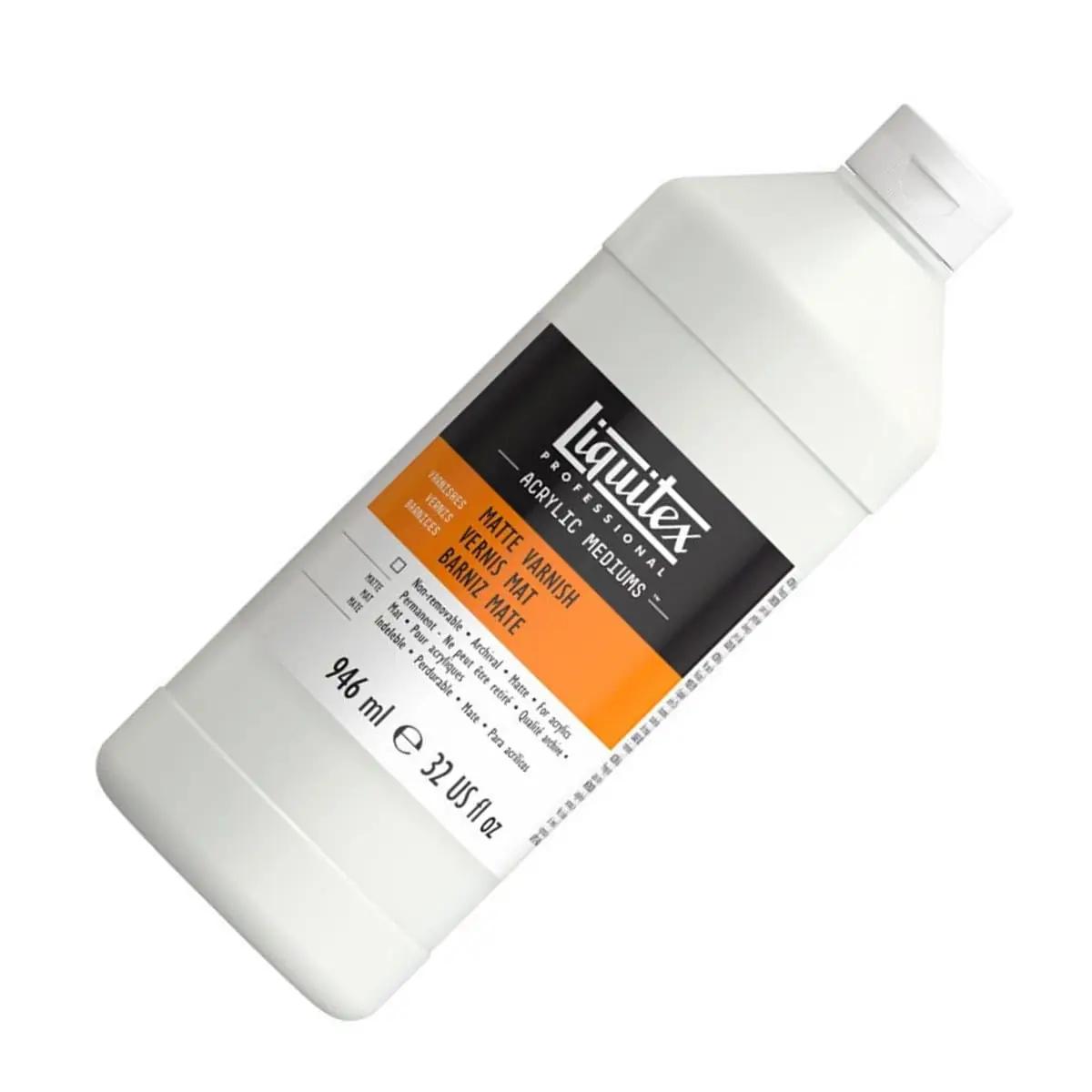 Liquitex profiilakk 946 ml — matt viimistlus ja arhiivikvaliteet – pakend ja tarvikud