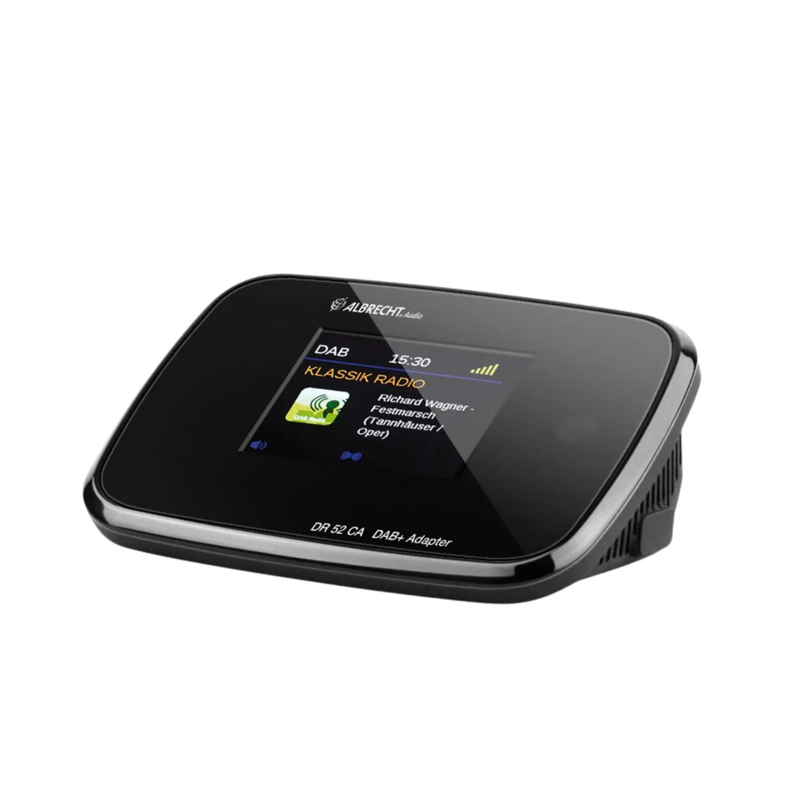 Albrecht digitaalne DAB+ adapter — värviline ekraan ja antenn