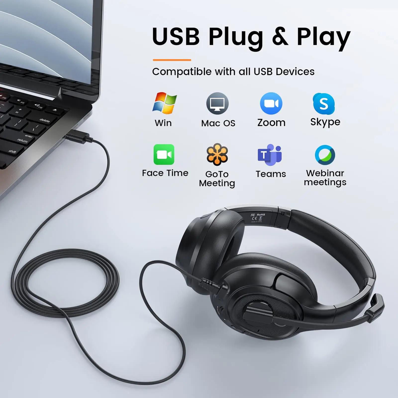 EKSA mugav USB-peakomplekt kontorisse ja kõnekeskusesse – pilt 7