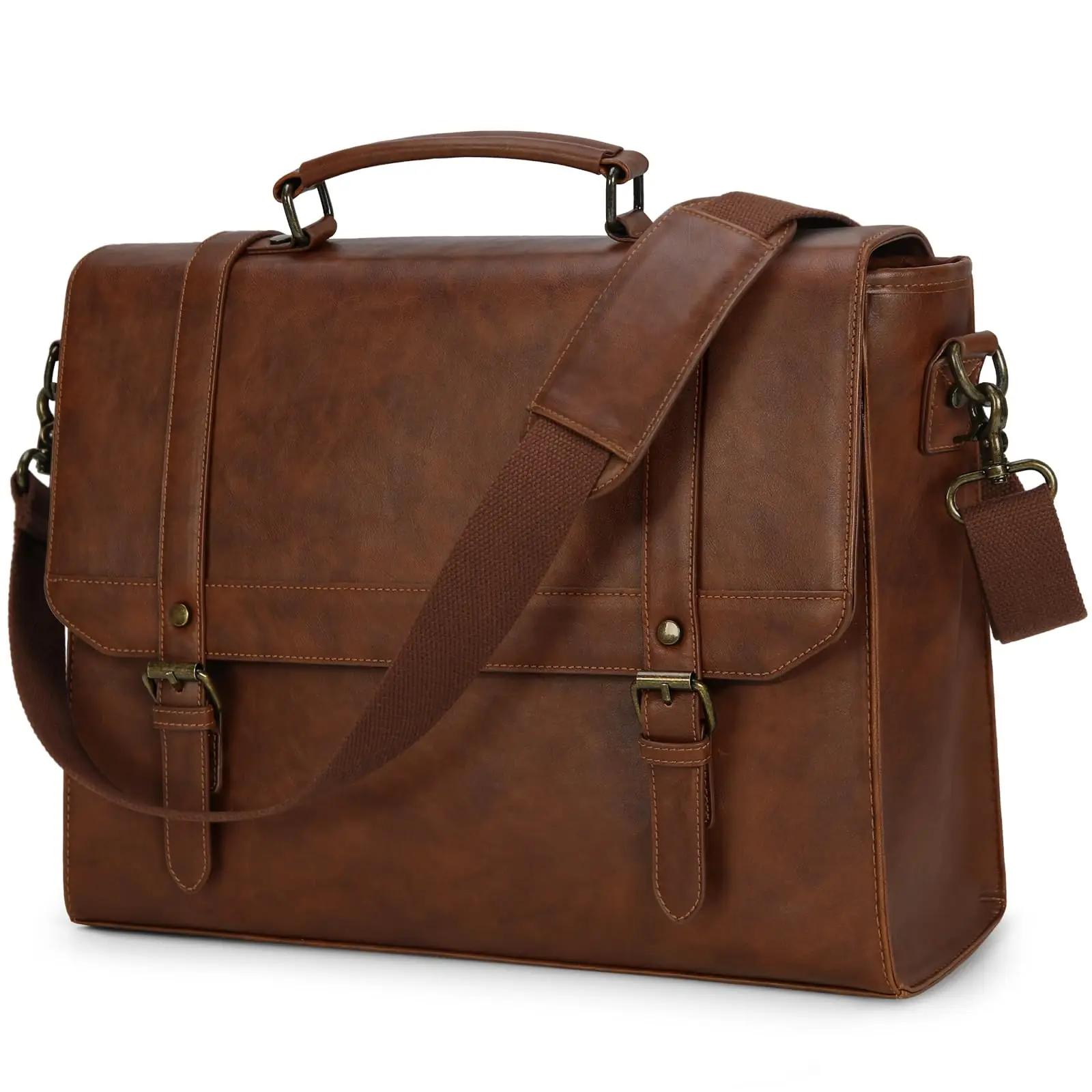 IGOLUMON vintage kunstnahast äritasku 15,6″ sülearvutile