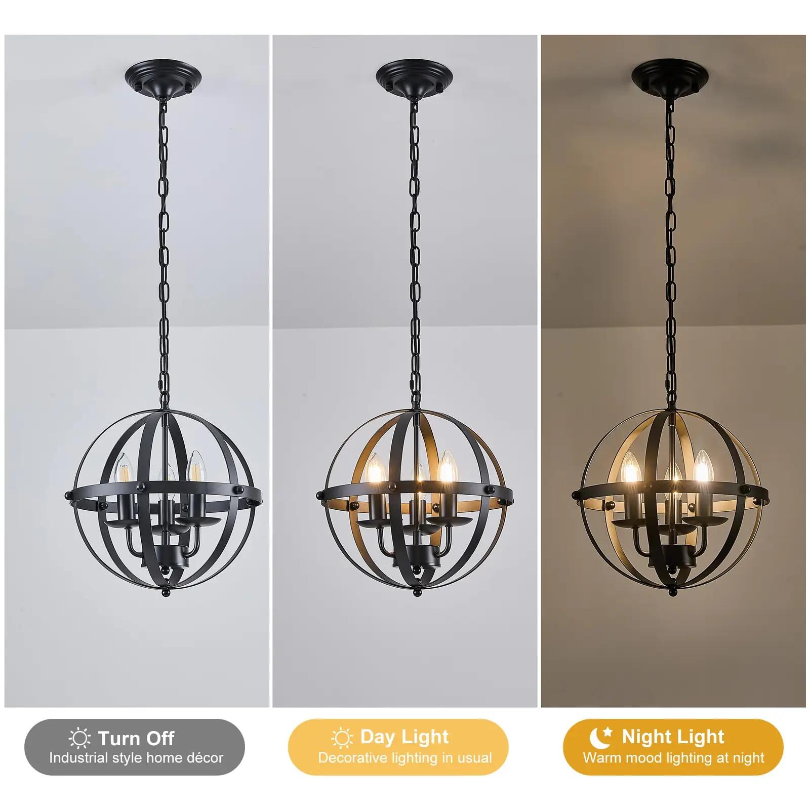 Ganeed industriaalne must ripats‑laelamp — vintage stiil ja – lisavaade