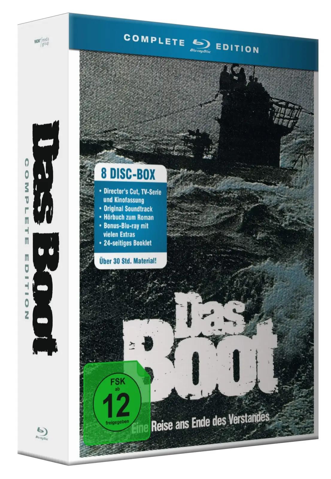 LEONINE Das Boot Complete Edition Blu-ray – komplektne sari – pakend ja tarvikud
