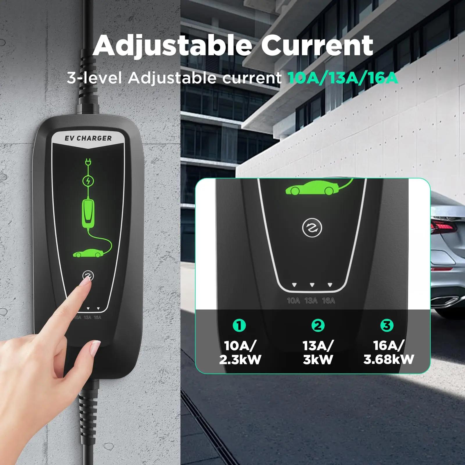 WISSENERGY laadija 3,68 kW 6 m kaabel – mobiilne ja veekindel – kasutusnäide