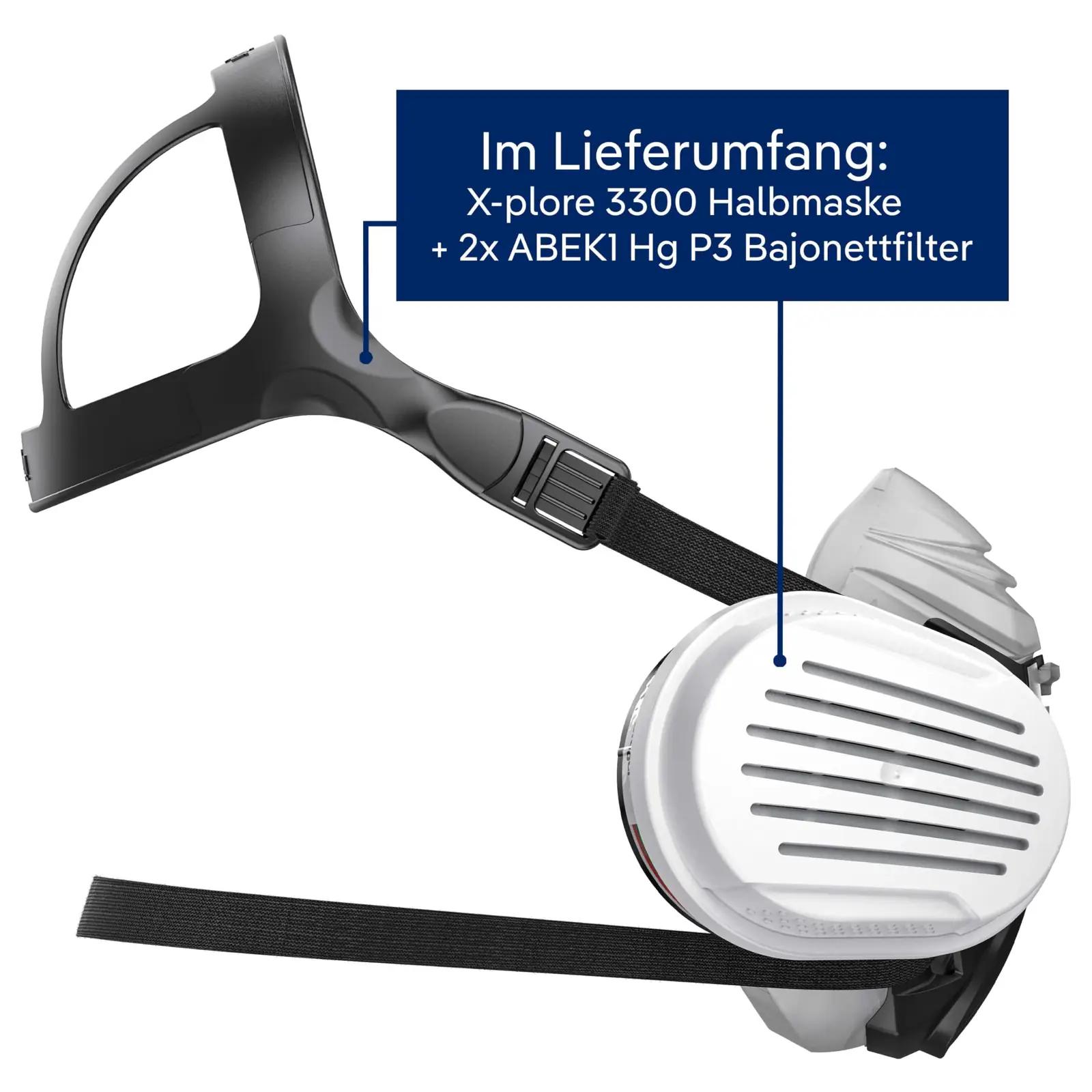Dräger kaitsev poolmask – silikoonmaterjal, kemiatööde tarbeks – pilt 10