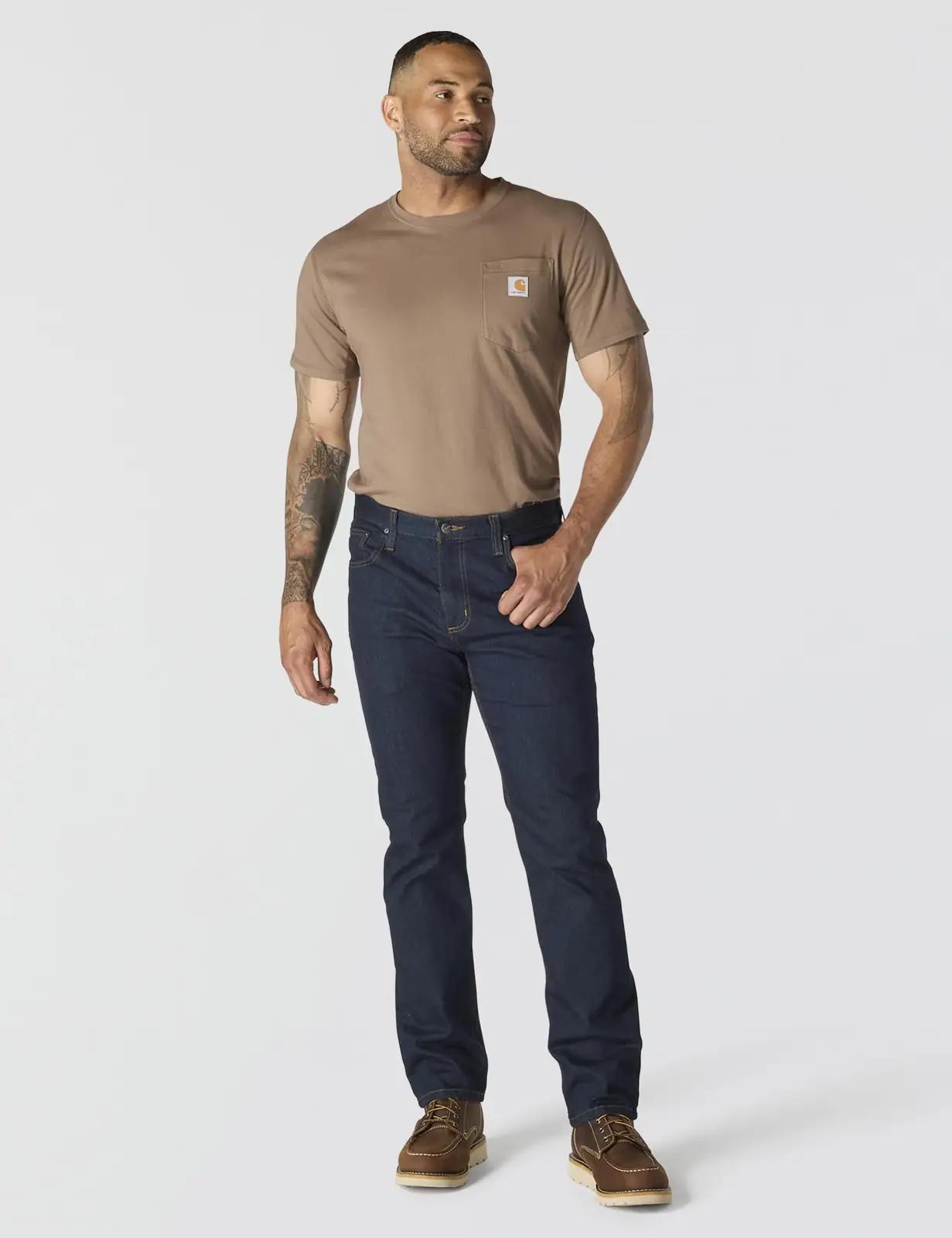 Carhartt vastupidavad Rugged Flex® teksad – mugav ja tugev – pakend ja tarvikud
