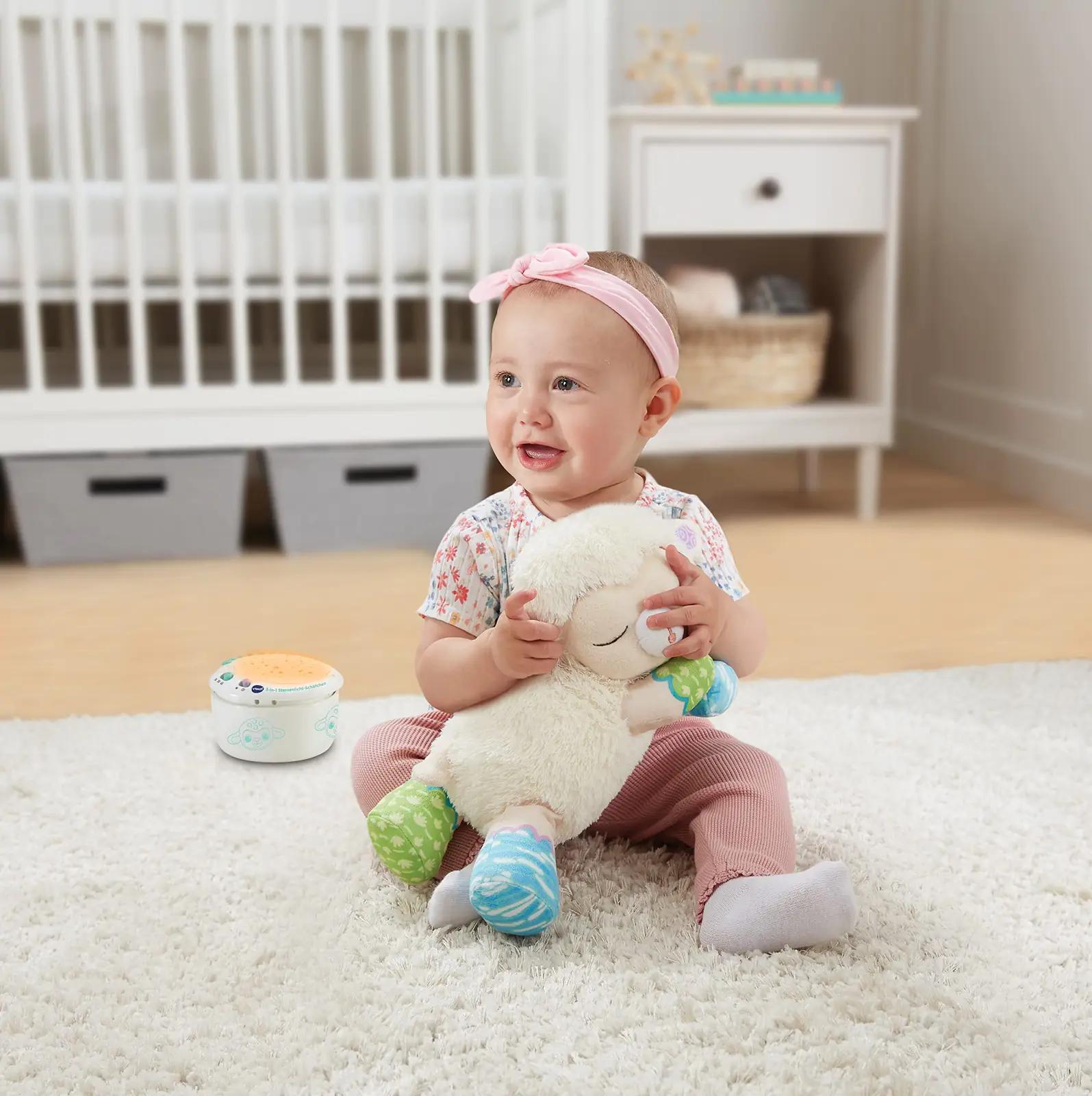 VTech Baby pehme lambake unemuusika ja valgusprojektoriga – pakend ja tarvikud