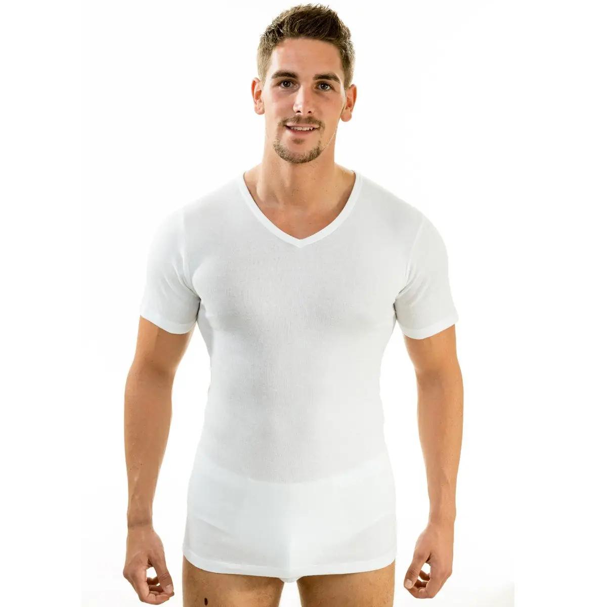 HERMKO pehme 100% biopuuvillast meeste alussärk 4XL, 4-pack – detailne vaade