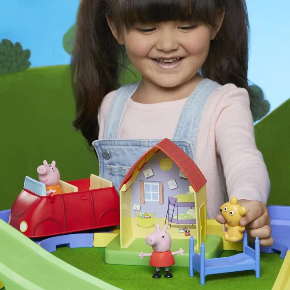 Peppa Pig värvikas sõiduseiklus mängukomplekt emade ja õdede – kasutusnäide