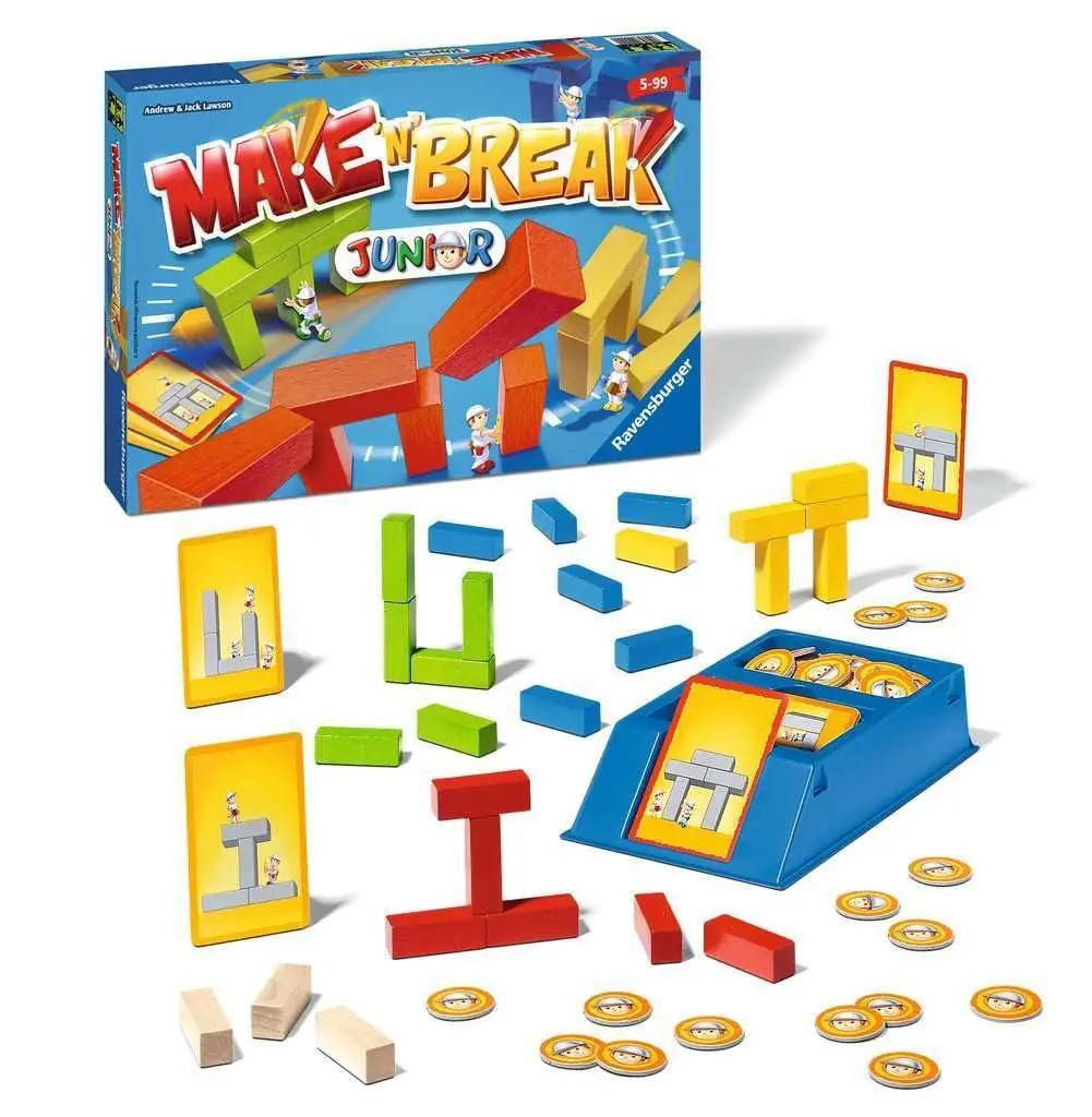 Ravensburger puidust pere lauamäng – Make ‘n’ Break Junior – kasutusnäide