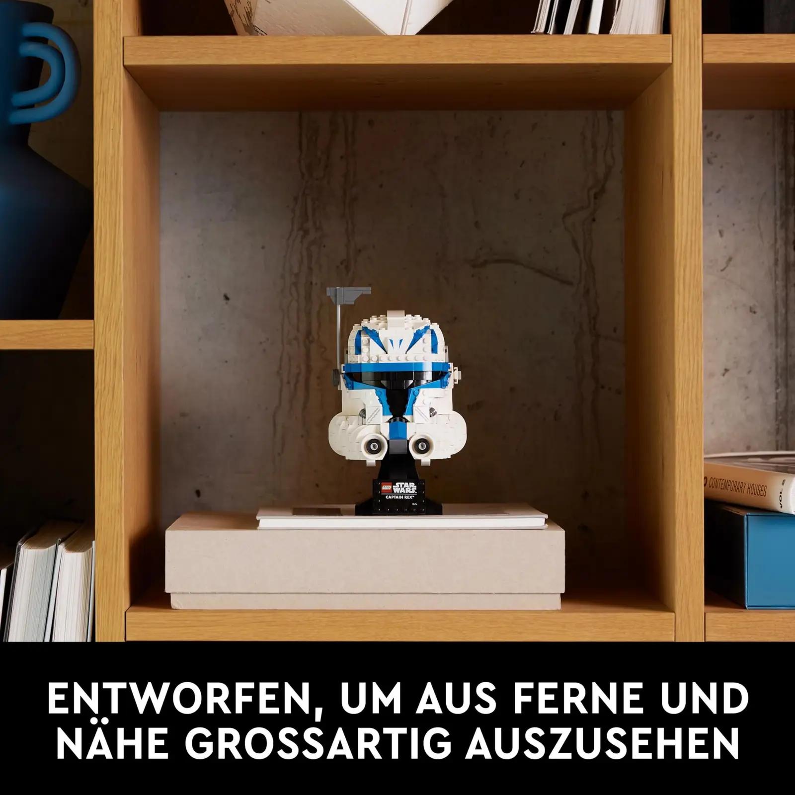 LEGO dekoratiivne Captain Rex kiivri mudel – kollektsiooni ese – pakend ja tarvikud