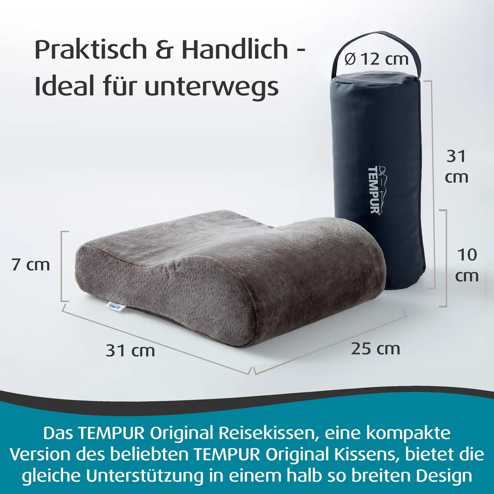 TEMPUR mugav reisipadi memory-foamist – ergonoomiline toetus – detailne vaade