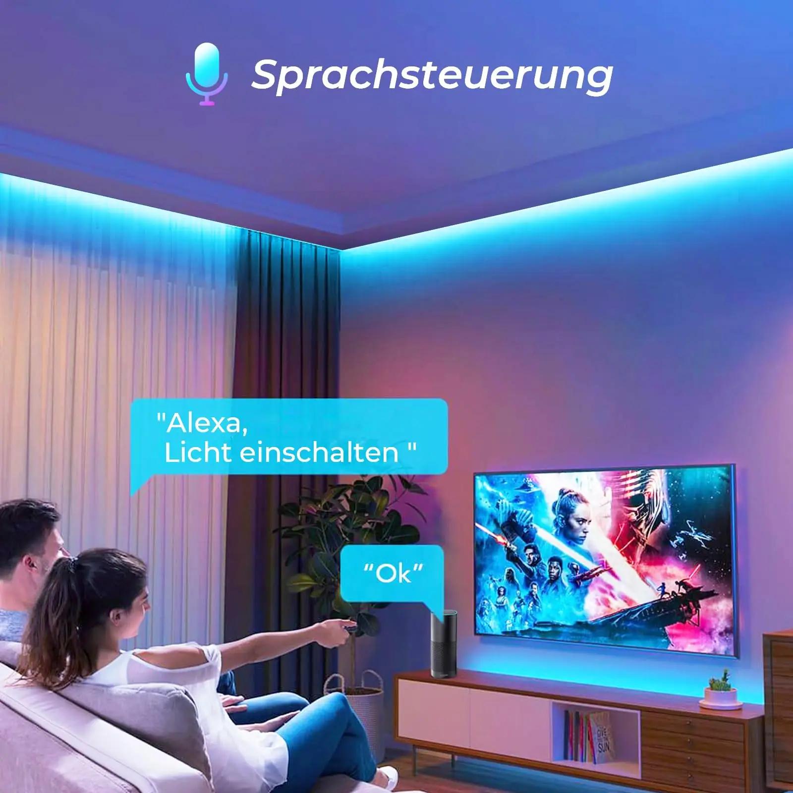 SUBOSI nutikas 10 m COB RGB LED riba – reguleeritav valgus – lisavaade