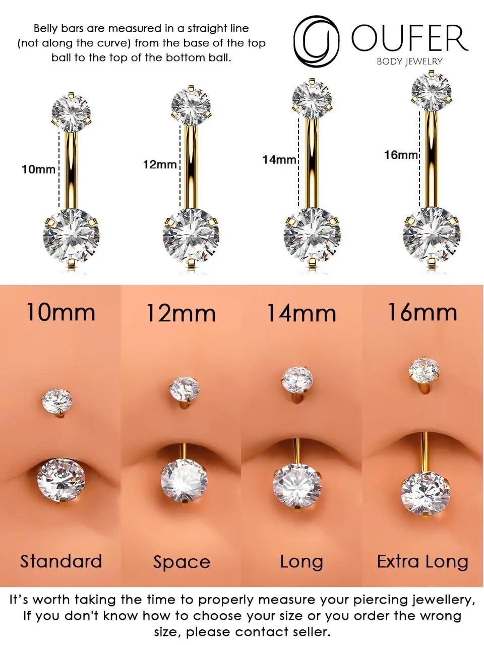 OUFER Body Piercing titaanist nabaring — hügieeniline ja kerge – pakend ja tarvikud