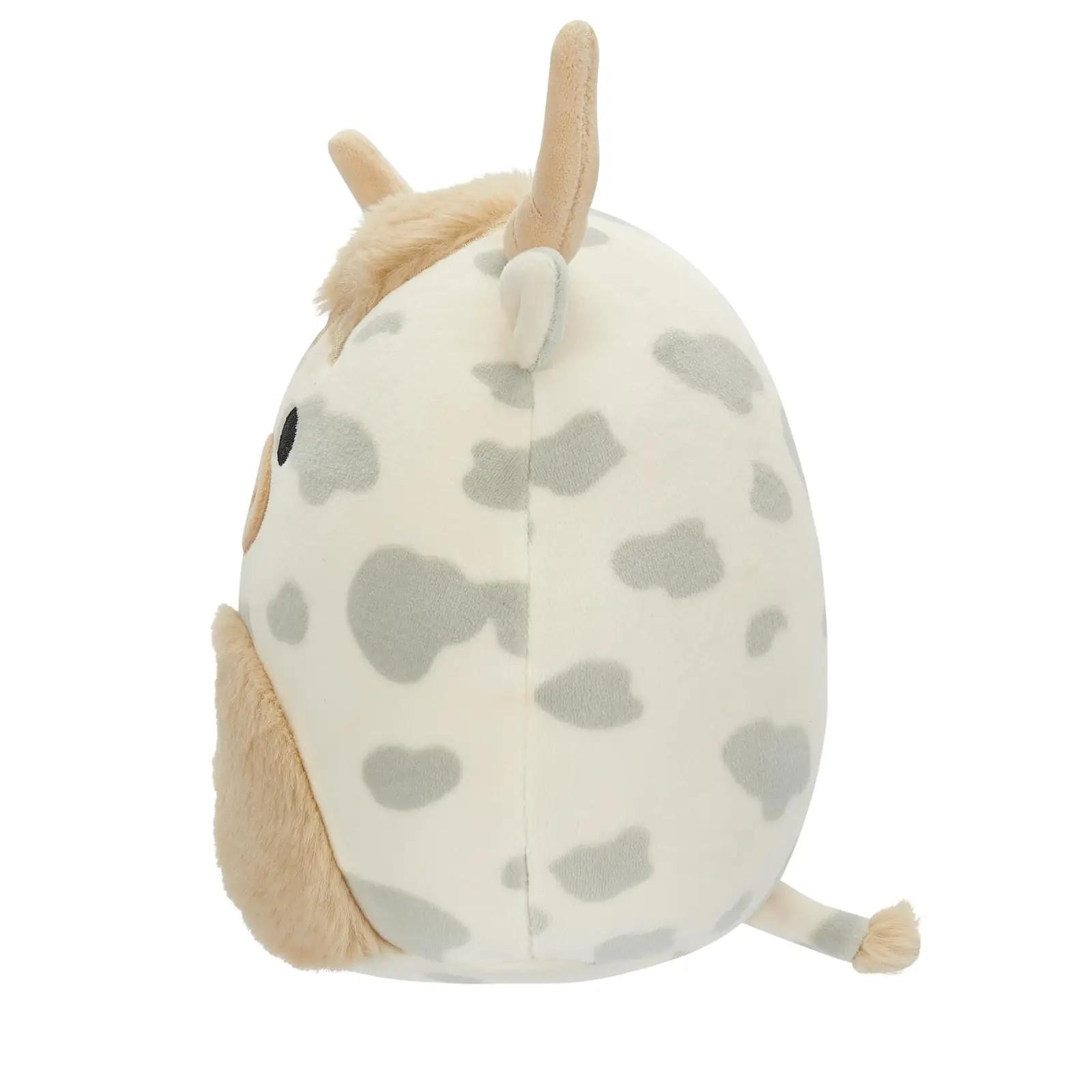 Squishmallows pehme plüüs – Borsa mägilehm 19 cm – pakend ja tarvikud