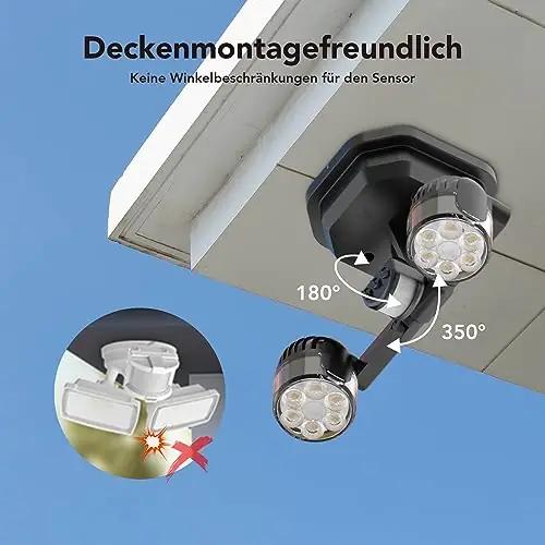 OREiN väline LED-valgusti liikuvanduriga – pilt 9