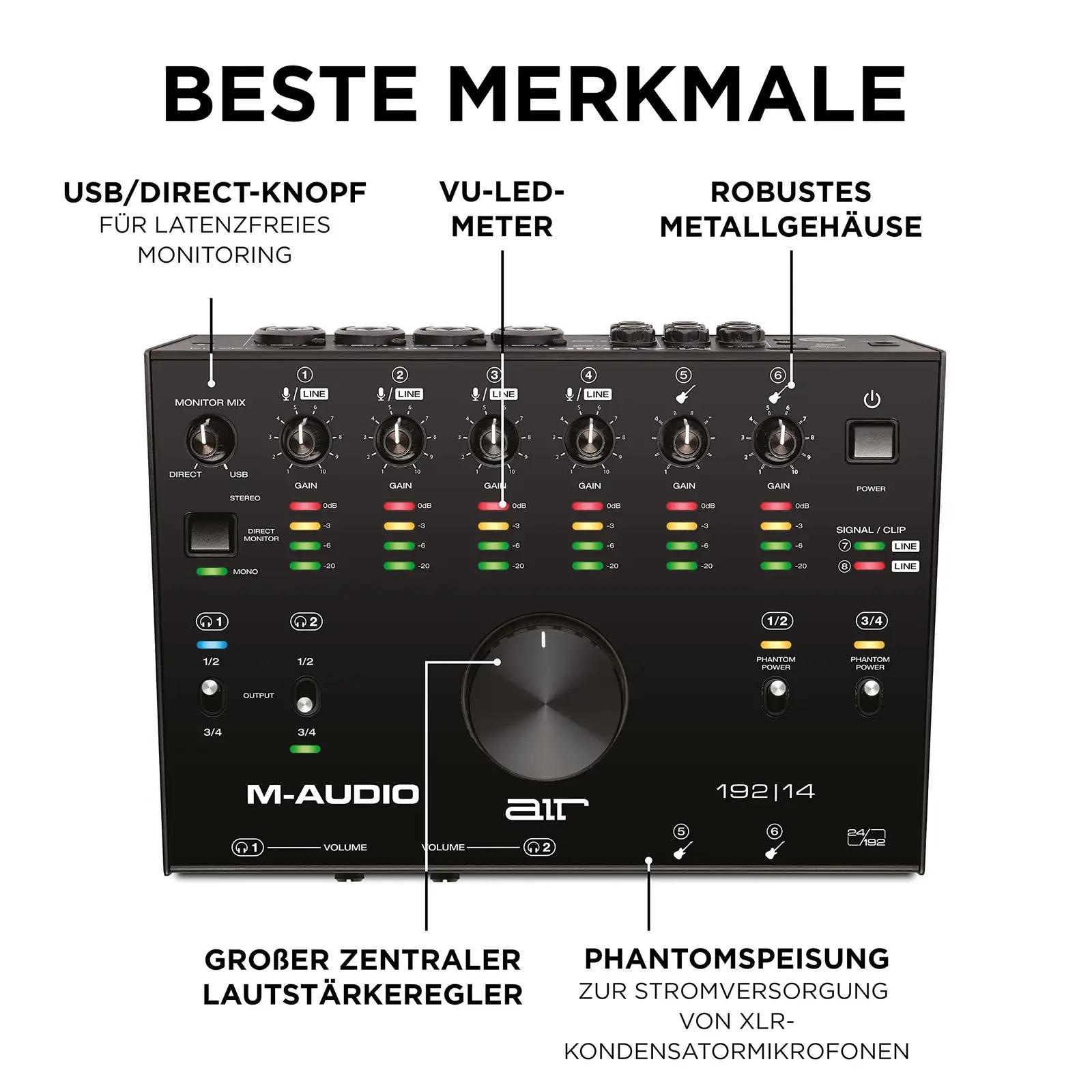 M-AUDIO stuudiokvaliteetne USB audio-liides kodustele – kasutusnäide