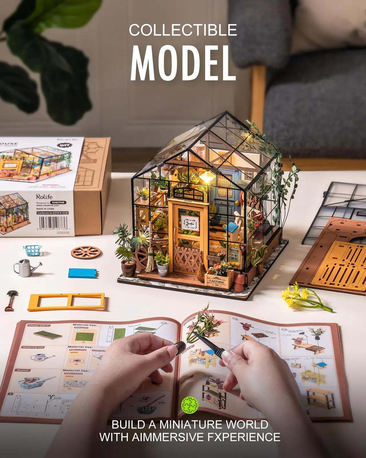 Rolife lillemaja nukumaja komplekt – detailne DIY kingitus – pilt 8