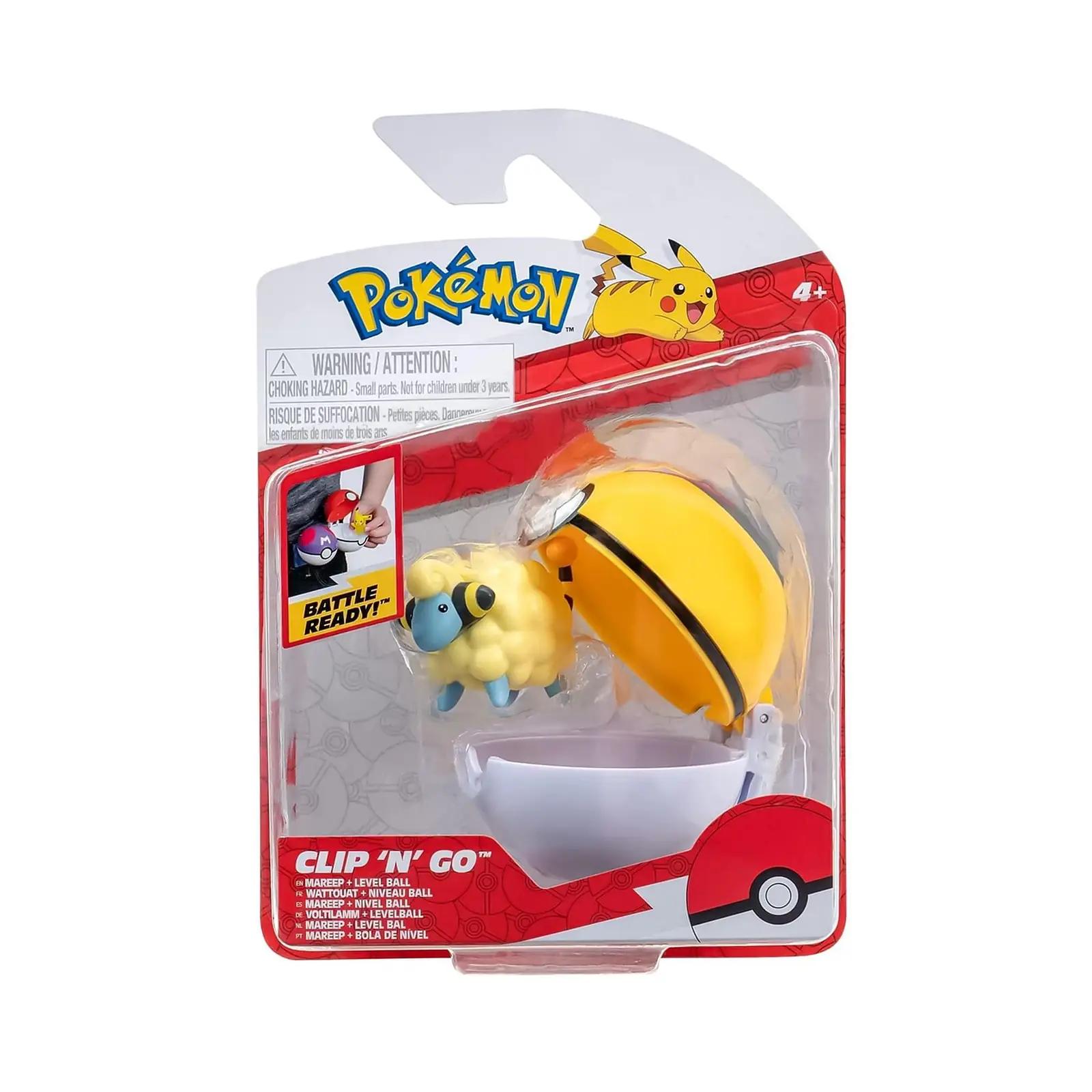 Pokémon stiilne Clip’n’Go Poké Ball – Voltilamm figuuriga – detailne vaade