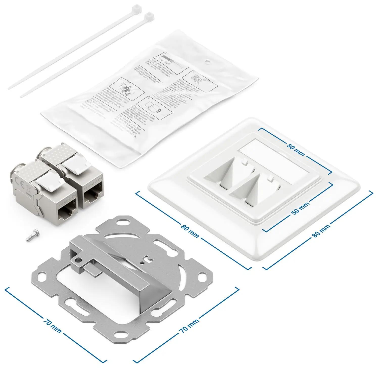 deleyCON metallist 5x RJ45 seinakarp 10 Gbit/s – kasutusnäide