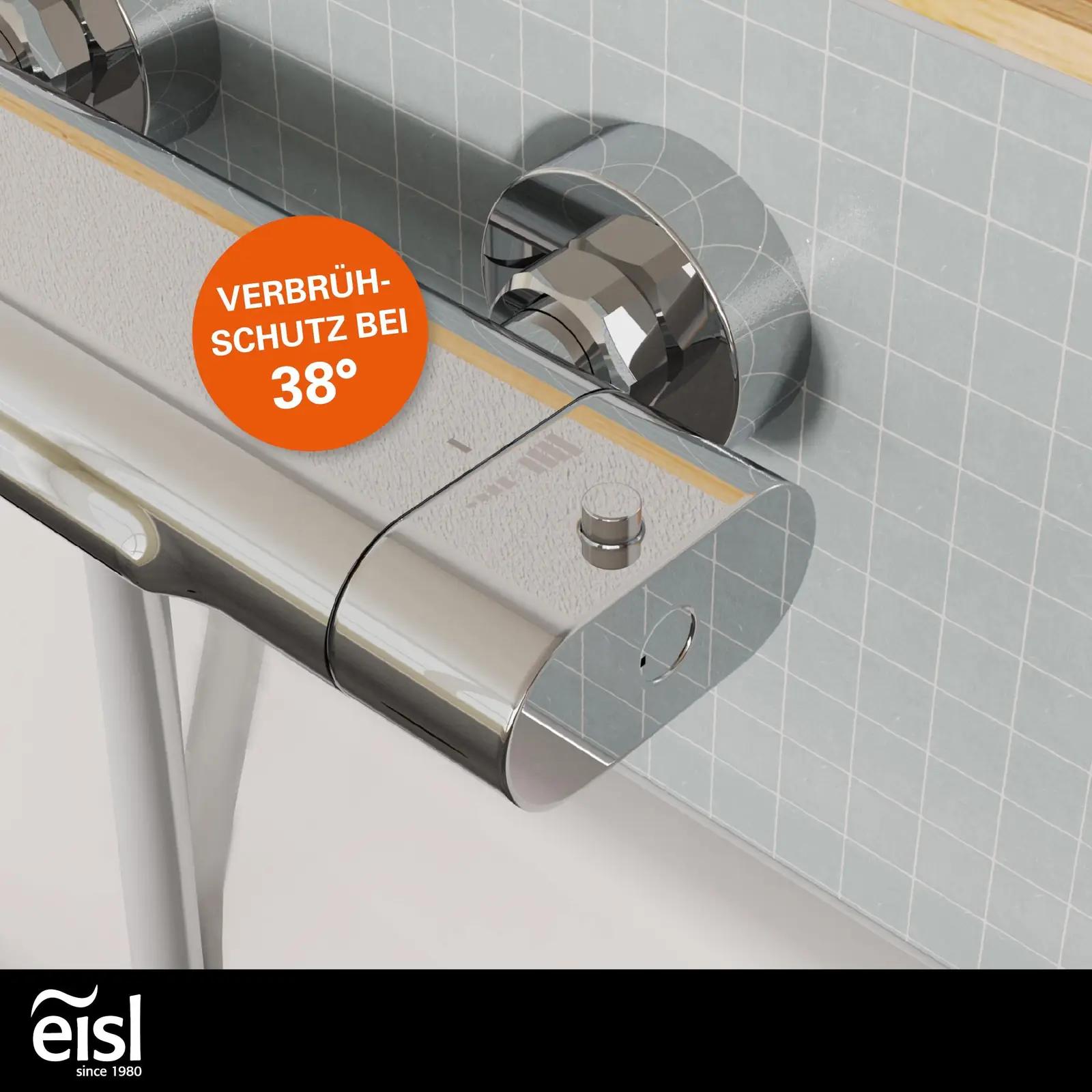 EISL kroomitud vannisegisti CARNEO – termostaat, turvaline vool – pilt 9