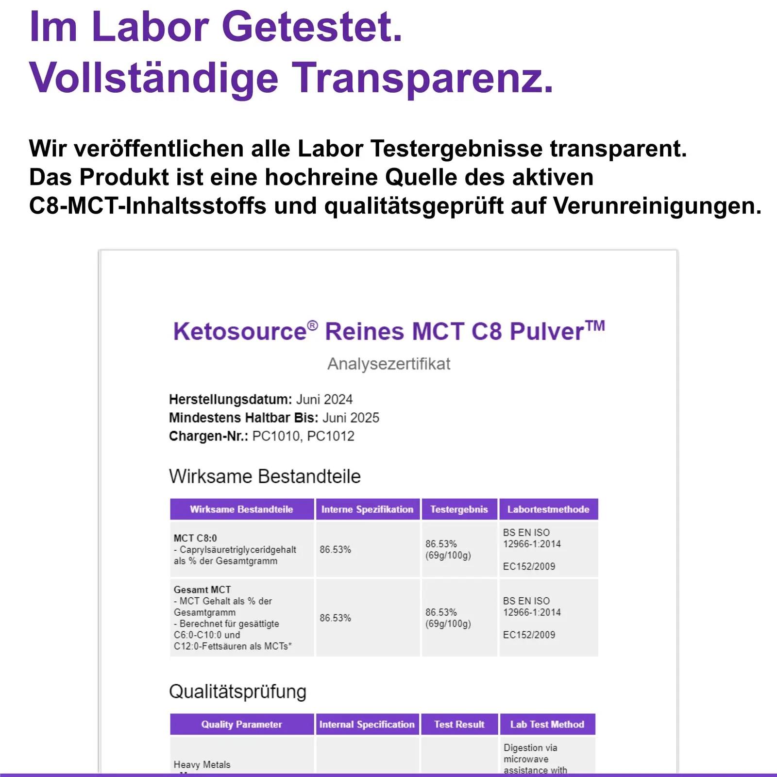 Ketosource C8 MCT-pulber – neutraalne energia keto-elustiilile – lisavaade