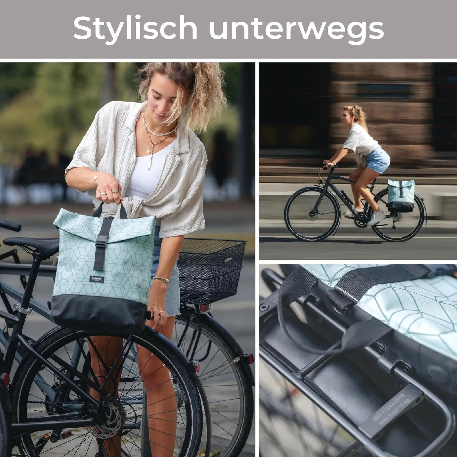 LARKSON veekindel jalgrattakott Tammo Bike – mitmekülgne mint – detailne vaade