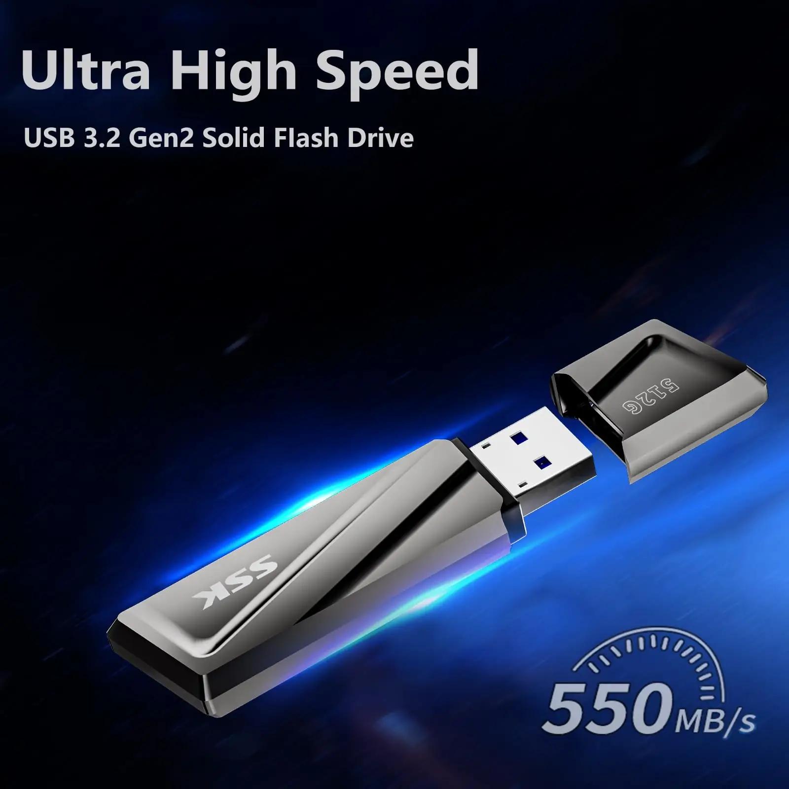 SSK kõrgsageduslik 512GB kaasaskantav SSD – kerge ja kiire – lisavaade