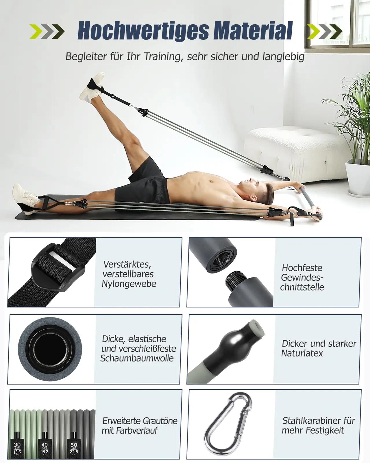 ALongSong pilates-treeningkummide komplekt koduseks kasutamiseks – lisavaade
